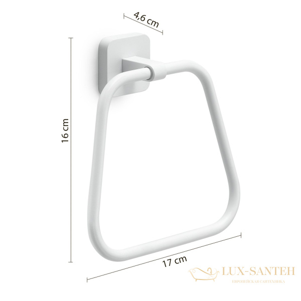 полотенцедержатель - кольцо gedy tonga to70(02), белый матовый